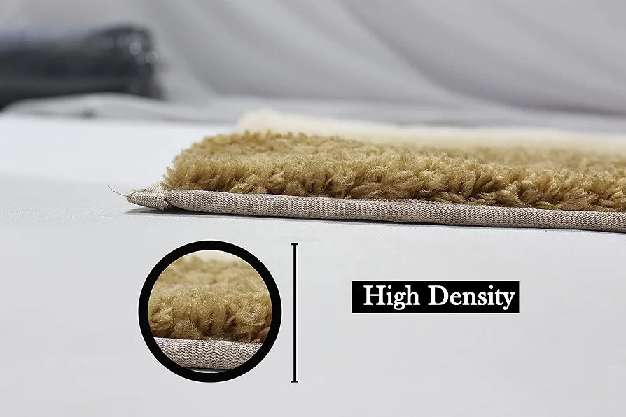 Luxe Home Super Soft Microfiber Bathroom Mat 40x60 cm Non-Slip Bath Mat for Home, Bedroom, and Living Room - Tabacco Pack of 2